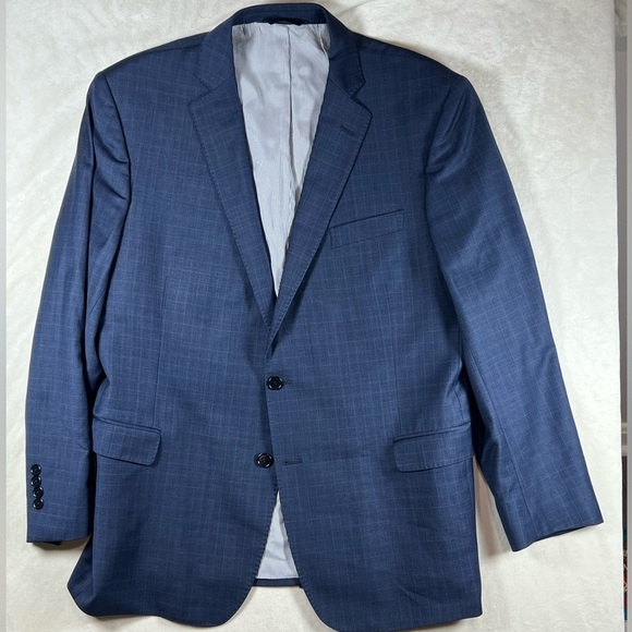 Brooks Brothers 46R Explorer Regent Fit Navy Plaid 2 Button Vented Wool Suit - Picture 3 of 16